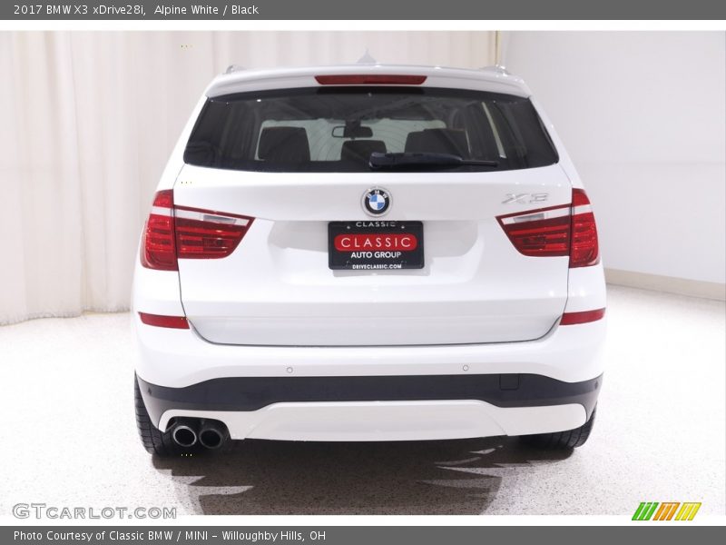 Alpine White / Black 2017 BMW X3 xDrive28i