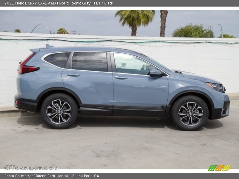 Sonic Gray Pearl / Black 2021 Honda CR-V EX-L AWD Hybrid