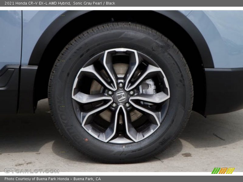 Sonic Gray Pearl / Black 2021 Honda CR-V EX-L AWD Hybrid