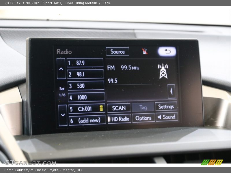 Silver Lining Metallic / Black 2017 Lexus NX 200t F Sport AWD