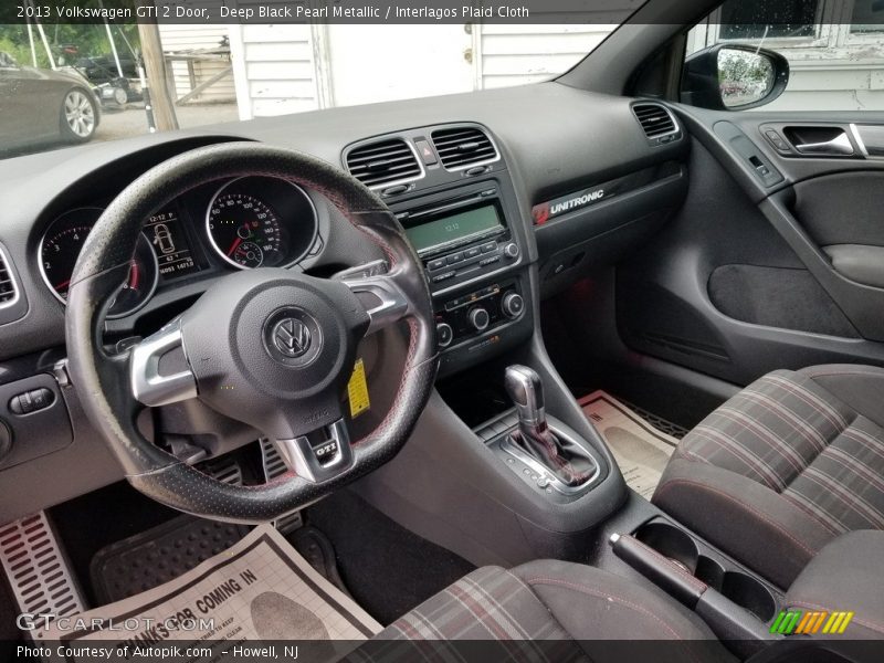 Deep Black Pearl Metallic / Interlagos Plaid Cloth 2013 Volkswagen GTI 2 Door