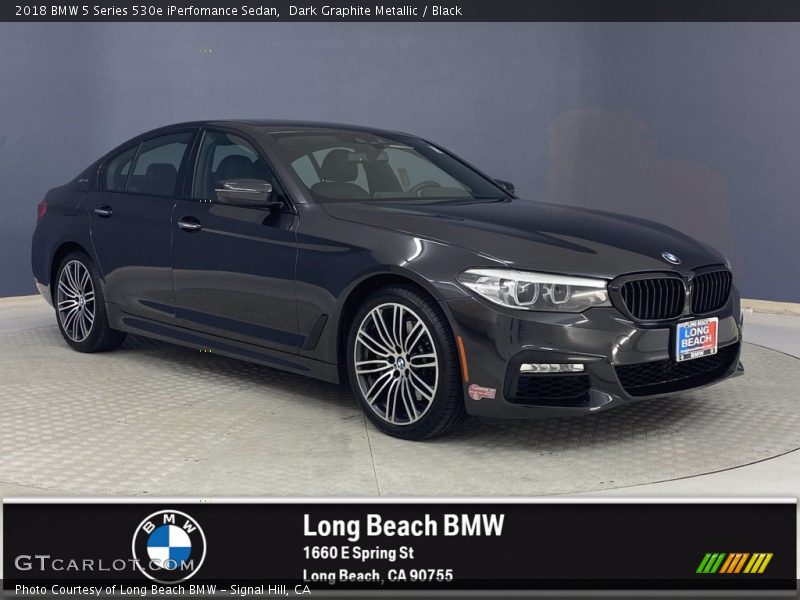 Dark Graphite Metallic / Black 2018 BMW 5 Series 530e iPerfomance Sedan