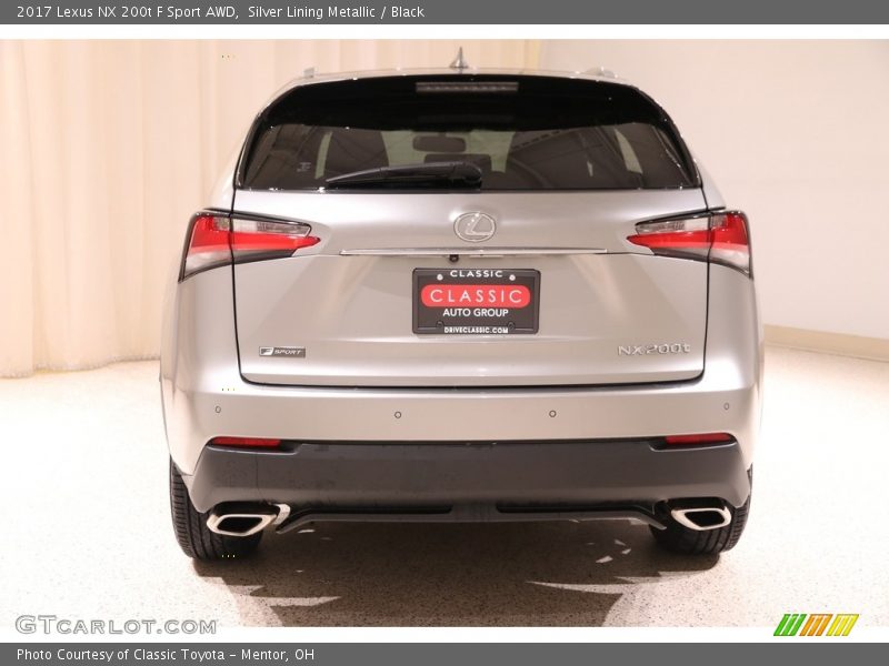 Silver Lining Metallic / Black 2017 Lexus NX 200t F Sport AWD