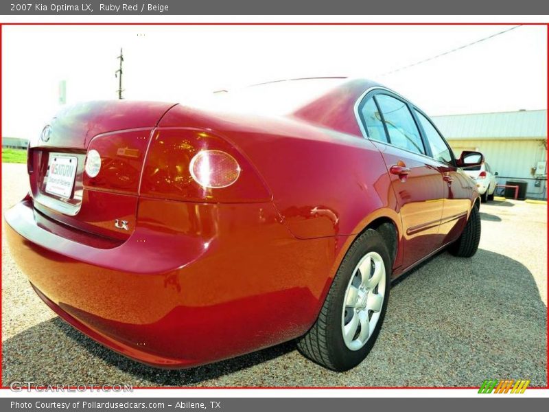 Ruby Red / Beige 2007 Kia Optima LX