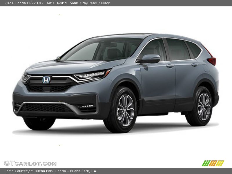 Sonic Gray Pearl / Black 2021 Honda CR-V EX-L AWD Hybrid