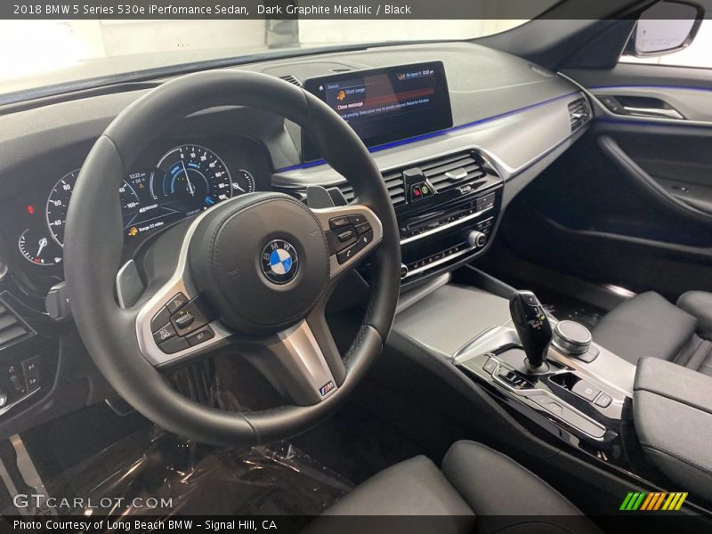 Dark Graphite Metallic / Black 2018 BMW 5 Series 530e iPerfomance Sedan