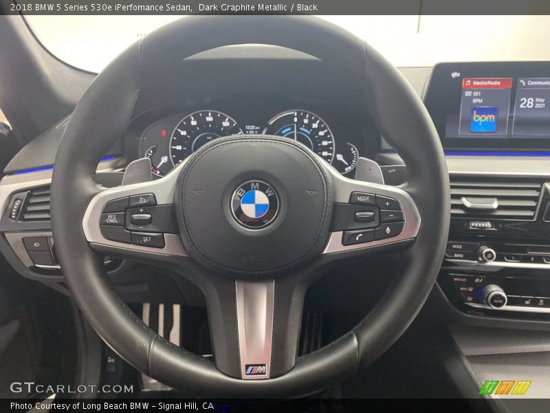 Dark Graphite Metallic / Black 2018 BMW 5 Series 530e iPerfomance Sedan