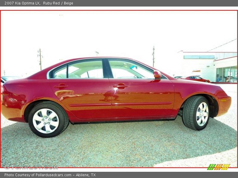 Ruby Red / Beige 2007 Kia Optima LX