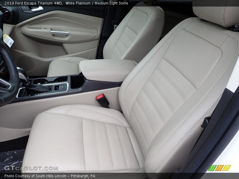 White Platinum / Medium Light Stone 2019 Ford Escape Titanium 4WD
