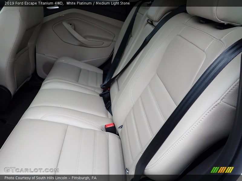 White Platinum / Medium Light Stone 2019 Ford Escape Titanium 4WD