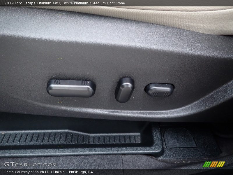 White Platinum / Medium Light Stone 2019 Ford Escape Titanium 4WD