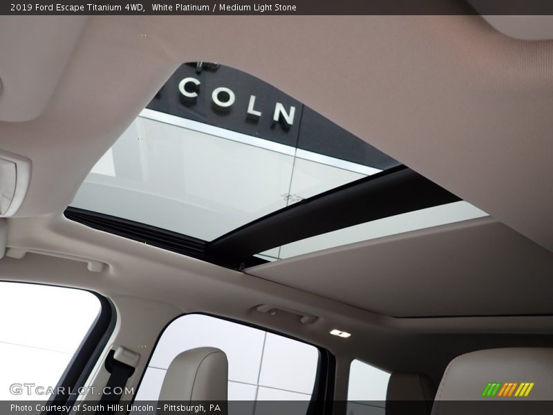White Platinum / Medium Light Stone 2019 Ford Escape Titanium 4WD