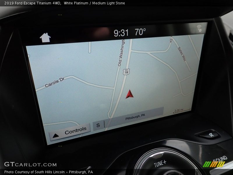 White Platinum / Medium Light Stone 2019 Ford Escape Titanium 4WD