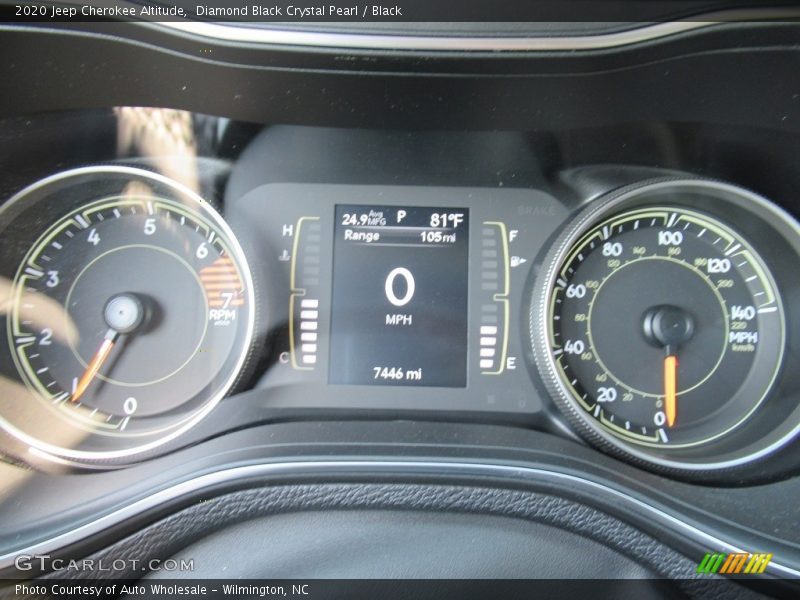 Diamond Black Crystal Pearl / Black 2020 Jeep Cherokee Altitude