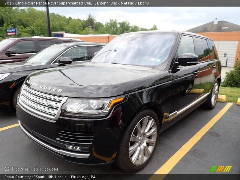 Santorini Black Metallic / Ebony 2016 Land Rover Range Rover Supercharged LWB