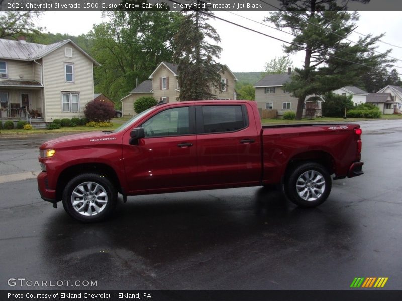 Cherry Red Tintcoat / Jet Black 2021 Chevrolet Silverado 1500 Custom Crew Cab 4x4