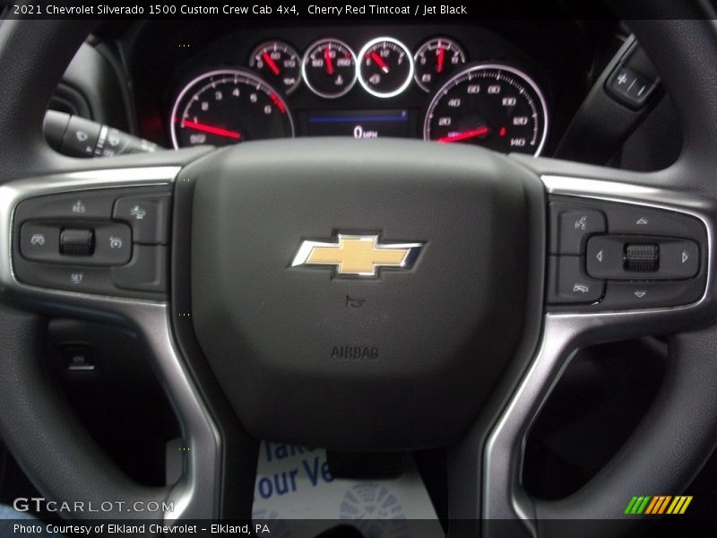 Cherry Red Tintcoat / Jet Black 2021 Chevrolet Silverado 1500 Custom Crew Cab 4x4