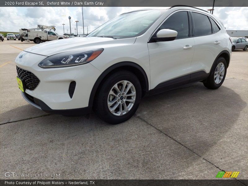 Oxford White / Dark Earth Gray 2020 Ford Escape SE