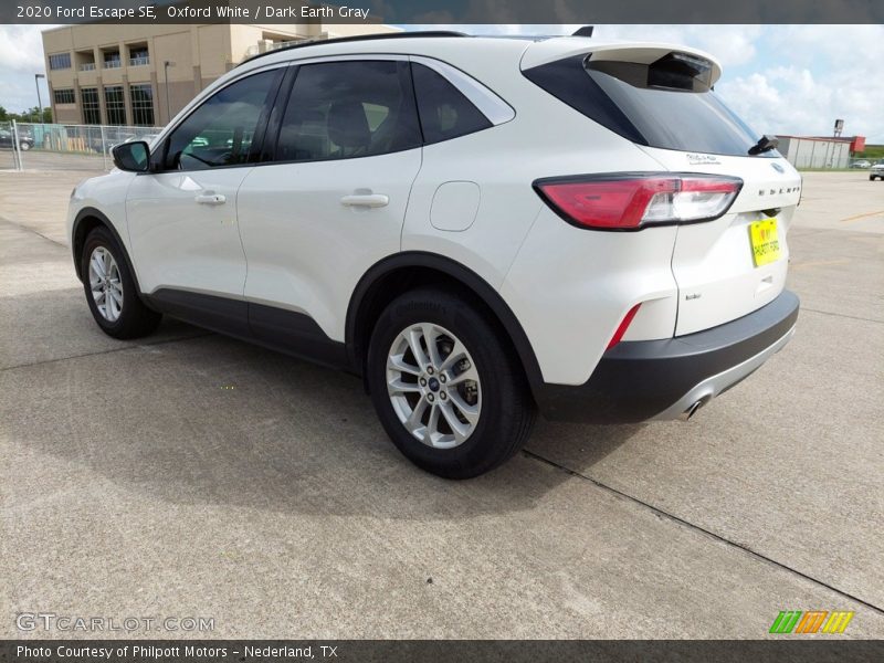 Oxford White / Dark Earth Gray 2020 Ford Escape SE