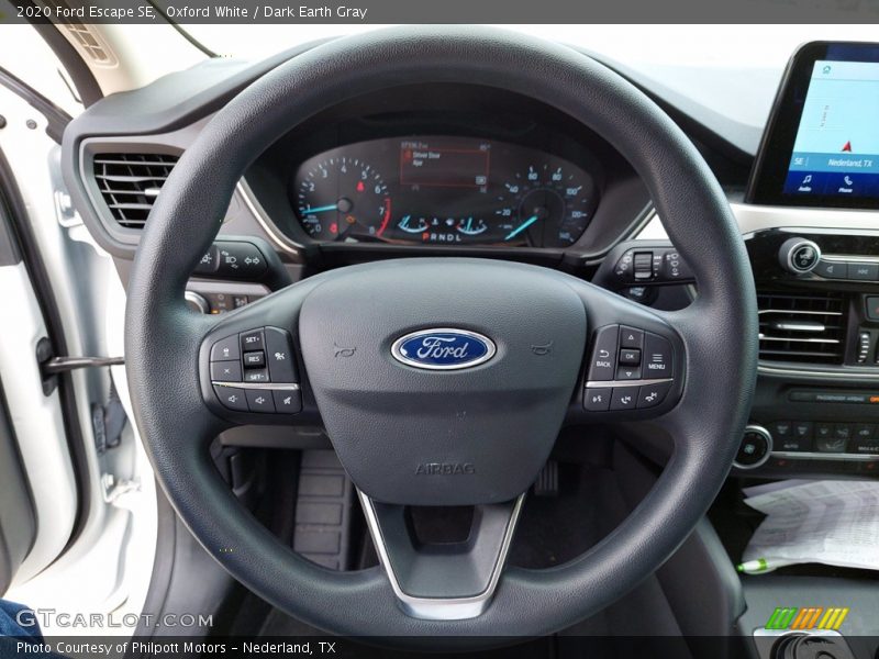 Oxford White / Dark Earth Gray 2020 Ford Escape SE