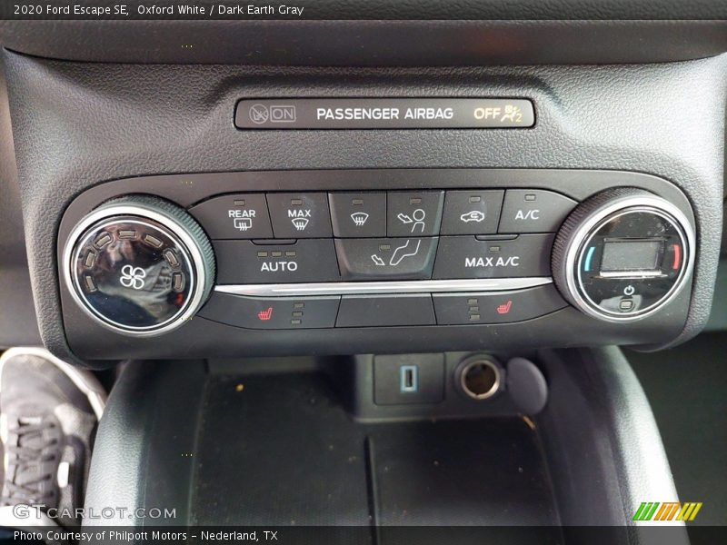 Oxford White / Dark Earth Gray 2020 Ford Escape SE