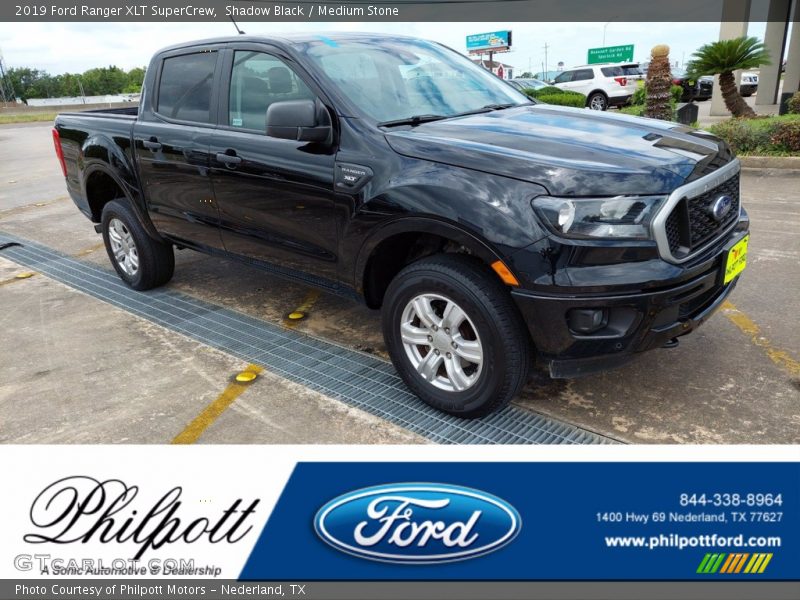 Shadow Black / Medium Stone 2019 Ford Ranger XLT SuperCrew