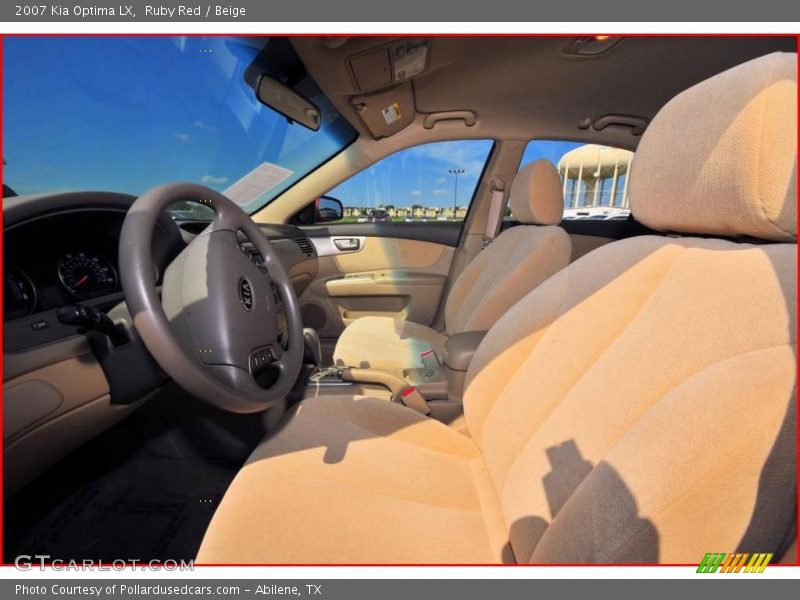 Ruby Red / Beige 2007 Kia Optima LX