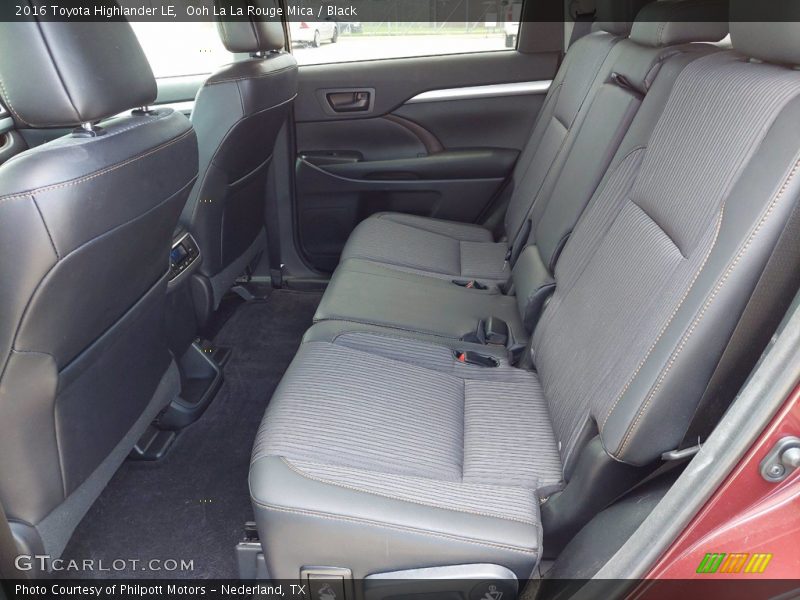 Rear Seat of 2016 Highlander LE
