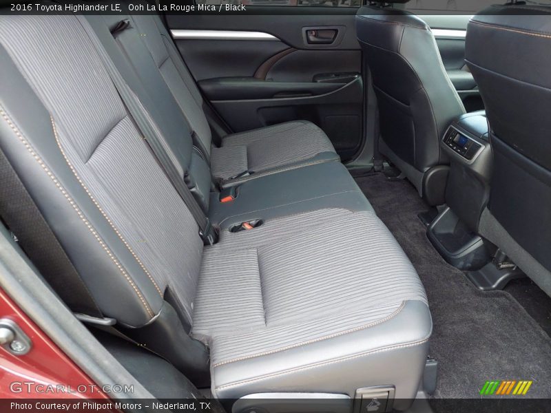 Rear Seat of 2016 Highlander LE