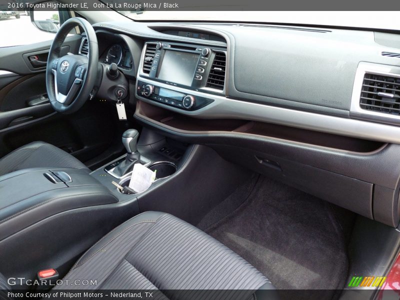 Front Seat of 2016 Highlander LE