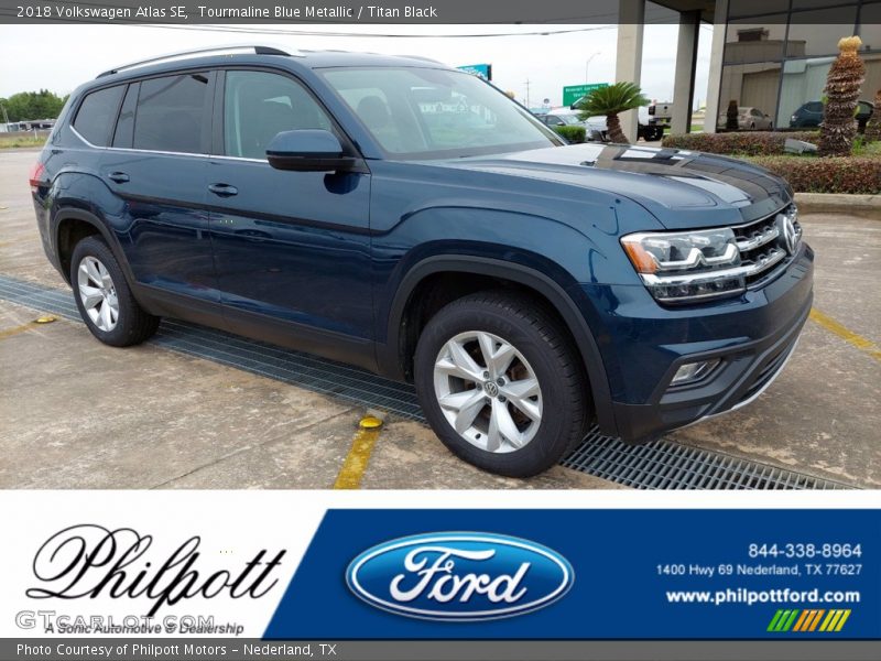Tourmaline Blue Metallic / Titan Black 2018 Volkswagen Atlas SE