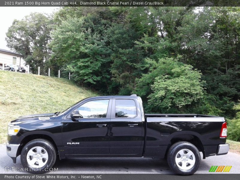 Diamond Black Crystal Pearl / Diesel Gray/Black 2021 Ram 1500 Big Horn Quad Cab 4x4