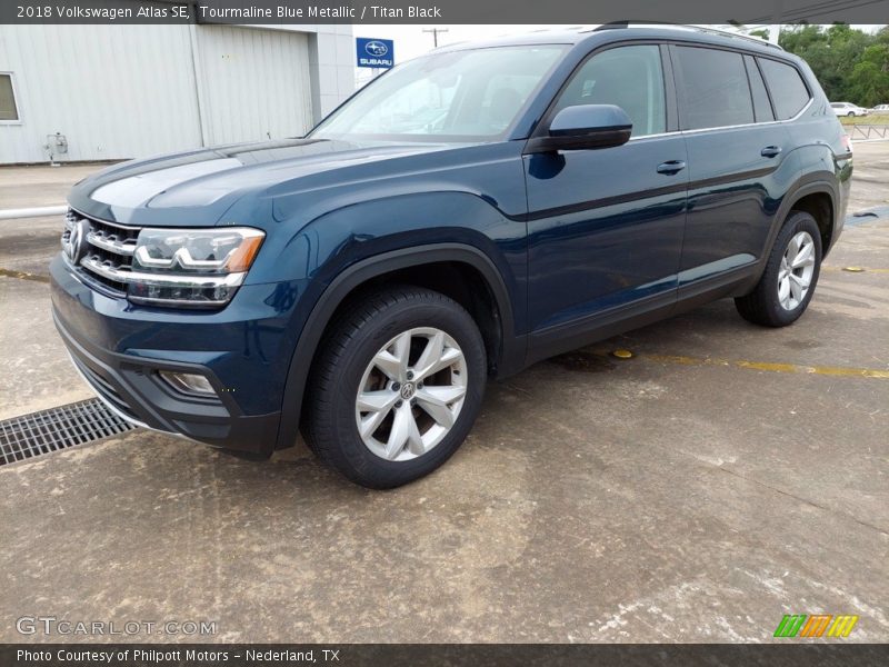 Tourmaline Blue Metallic / Titan Black 2018 Volkswagen Atlas SE