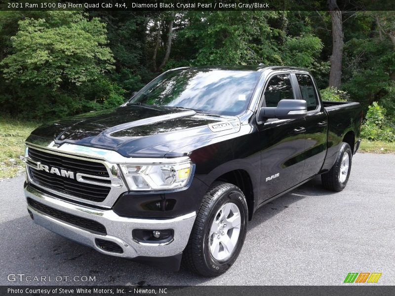 Diamond Black Crystal Pearl / Diesel Gray/Black 2021 Ram 1500 Big Horn Quad Cab 4x4