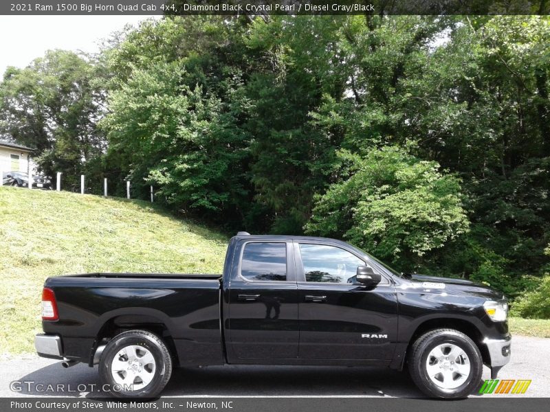 Diamond Black Crystal Pearl / Diesel Gray/Black 2021 Ram 1500 Big Horn Quad Cab 4x4