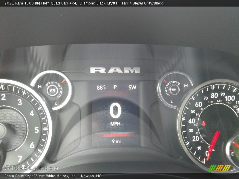 Diamond Black Crystal Pearl / Diesel Gray/Black 2021 Ram 1500 Big Horn Quad Cab 4x4