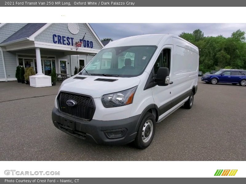 Oxford White / Dark Palazzo Gray 2021 Ford Transit Van 250 MR Long