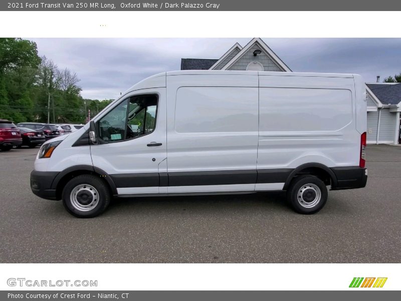 Oxford White / Dark Palazzo Gray 2021 Ford Transit Van 250 MR Long