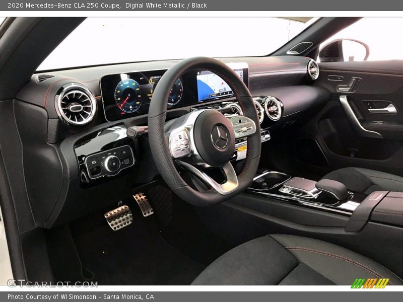 Digital White Metallic / Black 2020 Mercedes-Benz CLA 250 Coupe