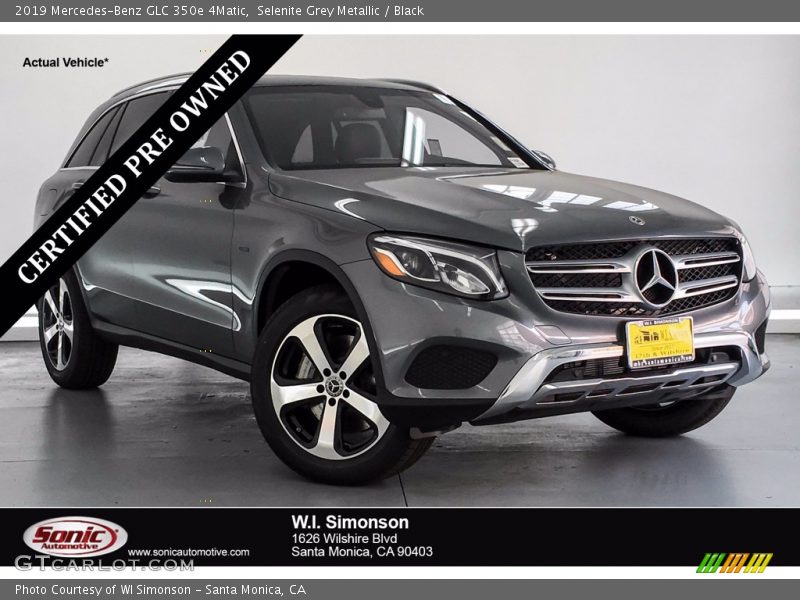 Selenite Grey Metallic / Black 2019 Mercedes-Benz GLC 350e 4Matic