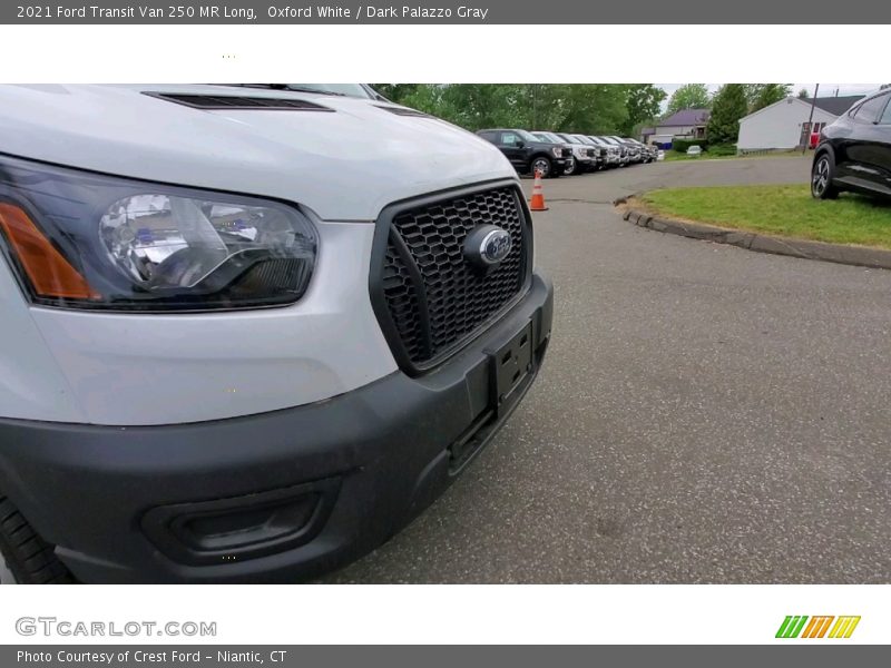Oxford White / Dark Palazzo Gray 2021 Ford Transit Van 250 MR Long