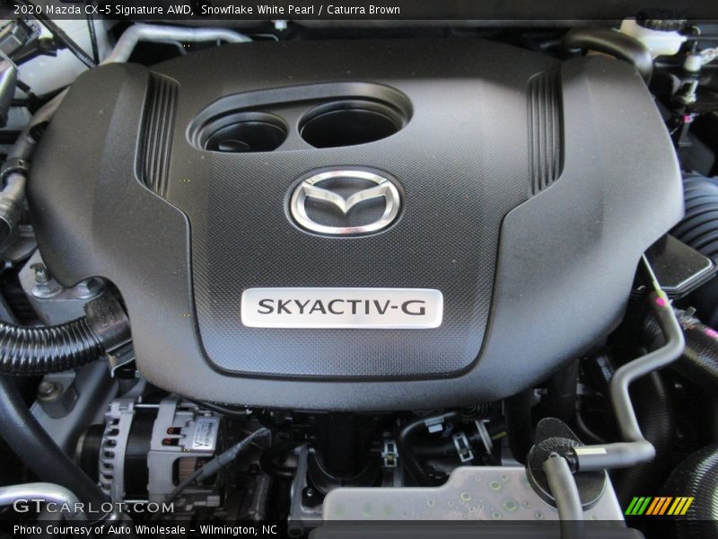 Snowflake White Pearl / Caturra Brown 2020 Mazda CX-5 Signature AWD