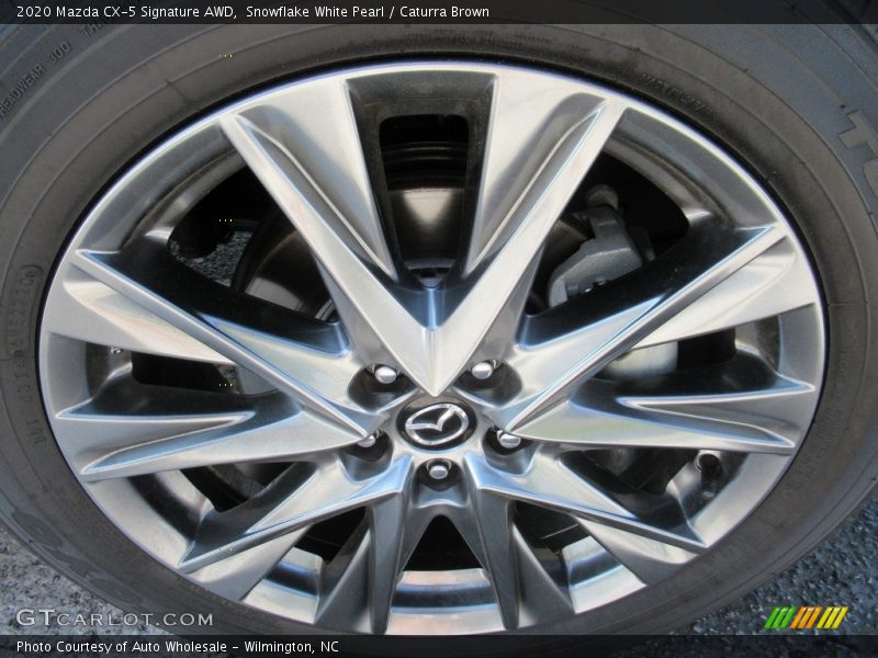 Snowflake White Pearl / Caturra Brown 2020 Mazda CX-5 Signature AWD