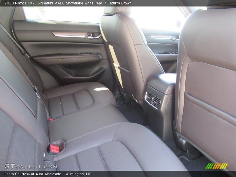 Snowflake White Pearl / Caturra Brown 2020 Mazda CX-5 Signature AWD