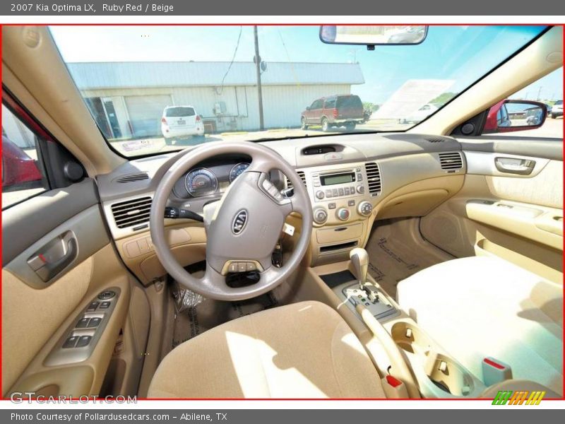 Ruby Red / Beige 2007 Kia Optima LX
