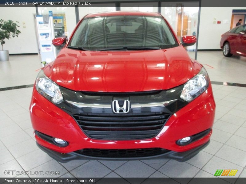 Milano Red / Black 2018 Honda HR-V EX AWD
