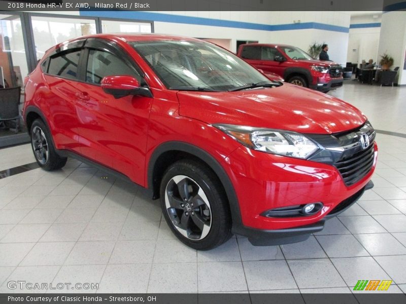 Milano Red / Black 2018 Honda HR-V EX AWD