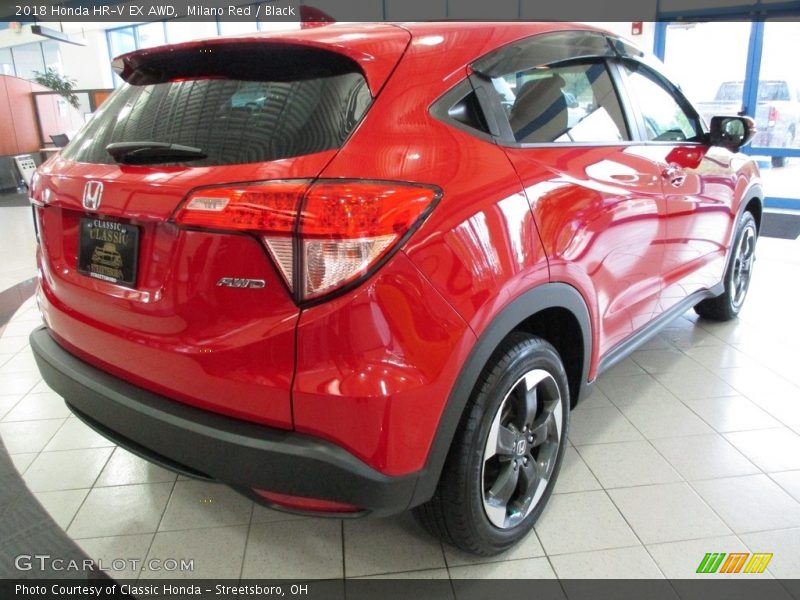 Milano Red / Black 2018 Honda HR-V EX AWD