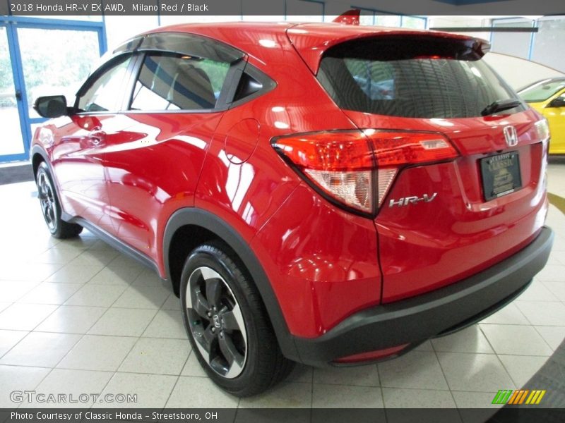 Milano Red / Black 2018 Honda HR-V EX AWD