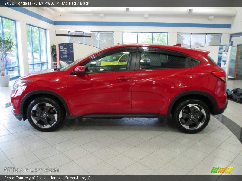 Milano Red / Black 2018 Honda HR-V EX AWD